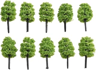 10 Pcs HO Scale Model Trees for Train Railroad Landscape Scenery 3.5cm