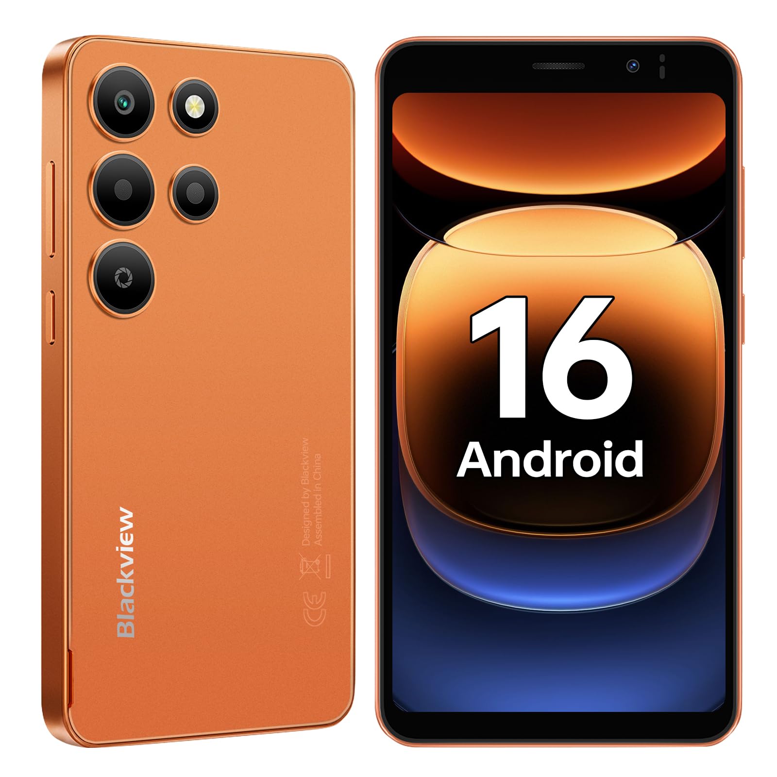 Blackview WAVE 2C Smartphone Android 16, 5" Mini Cellulare in Offerta | 12GB RAM+32GB ROM/1TB Telefono Cellulare in Offerta, 3000mAh Cellulari, 4G Dual SIM Telefoni, Face ID, 3 Slot Carte, 3.5mm