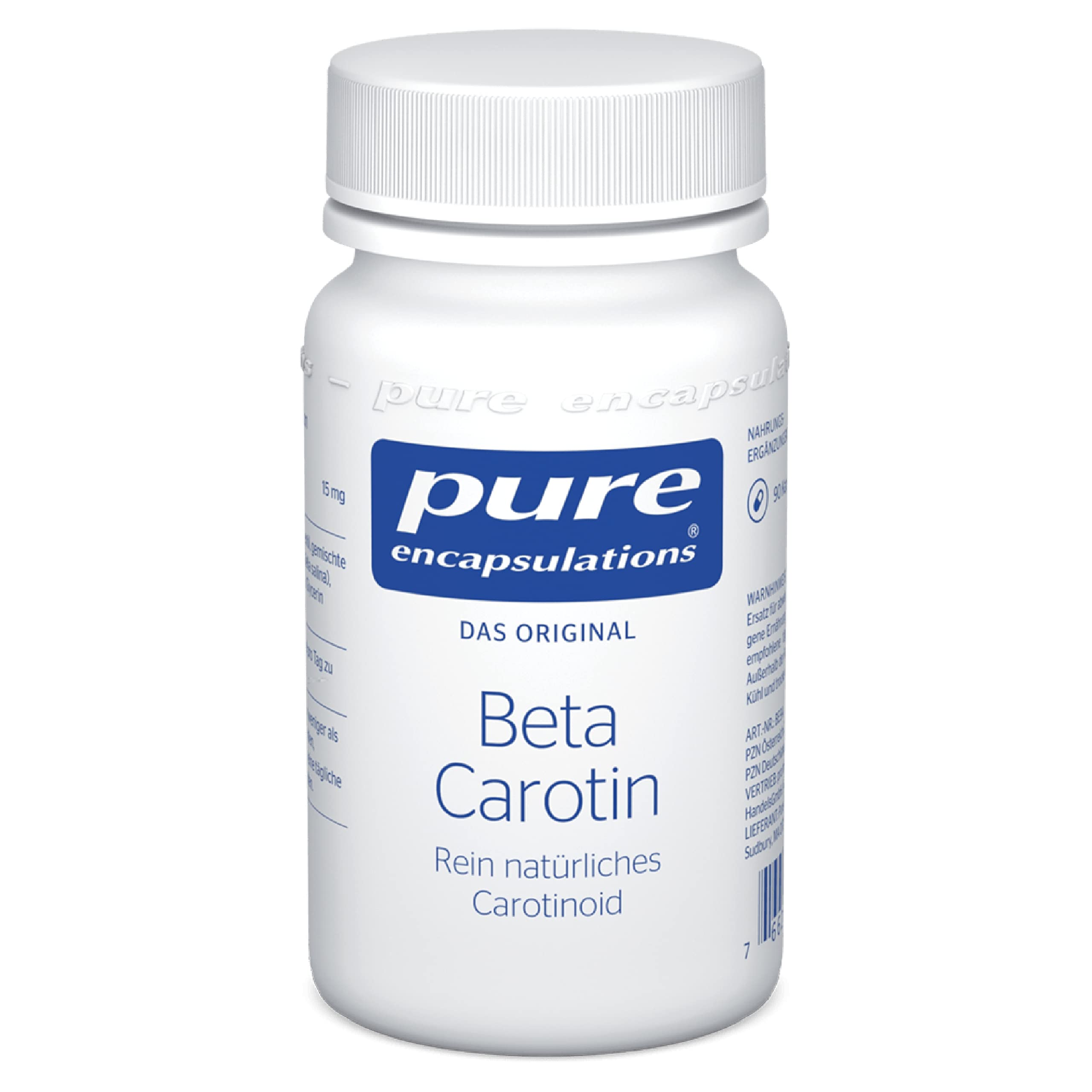 Pure Encapsulations - Beta Carotin Kapseln – Natürliches Carotinoid aus Dunaliella-Alge, Leicht zu Schlucken – 90 Kapseln