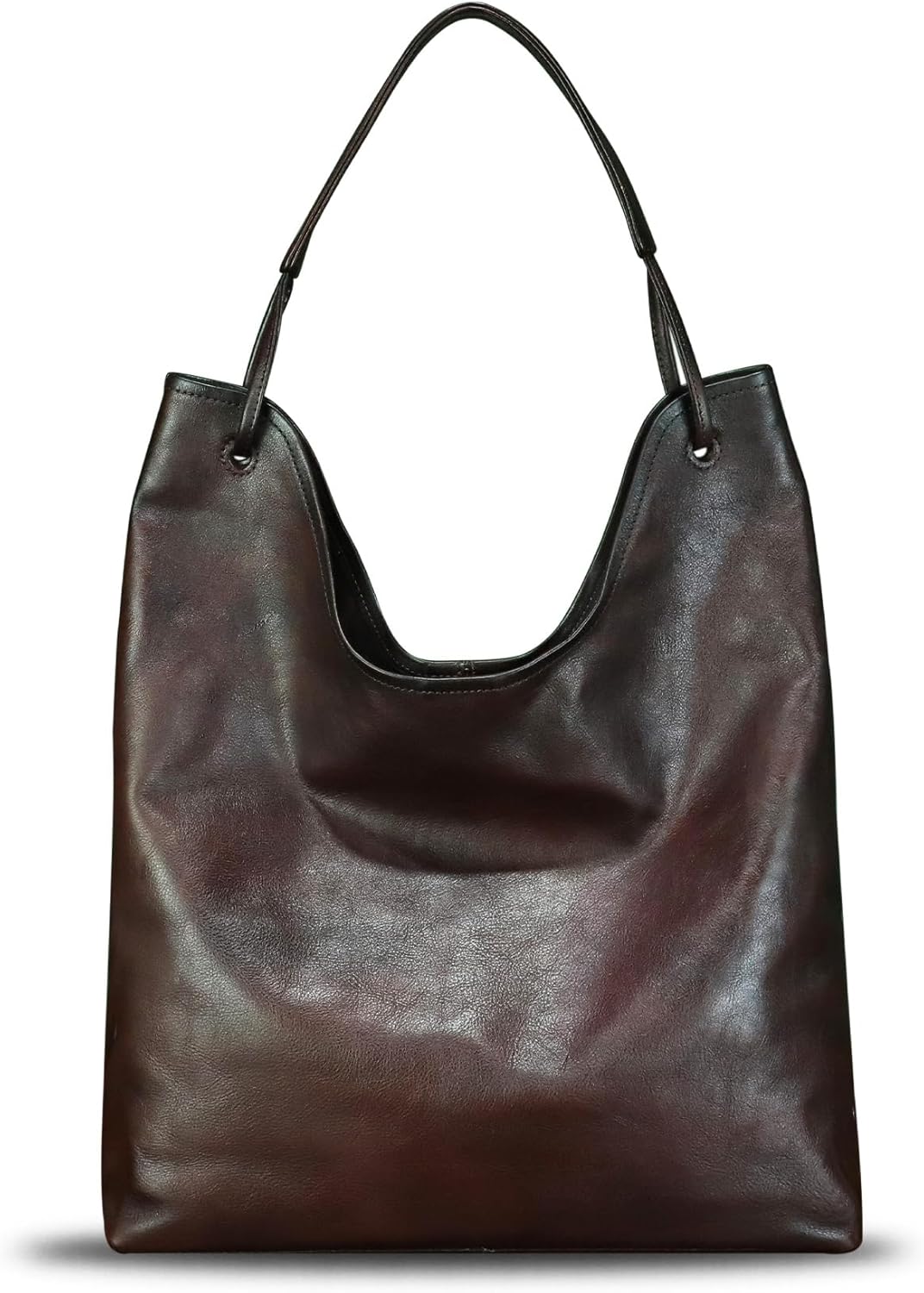 Genuine Leather Hobo Bags for Women Large Tote Bag Vintage Real Leather Shoulder Bag Satchel Purse for Work Notebook