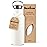 Bambaw Metal Water Bottle, White Water Bottle, Reusable Non-Insulated Sports Bottle, 1 Litre Stainless Steel Bottle, 1 Litre Stainless Steel Bottle - Polar White