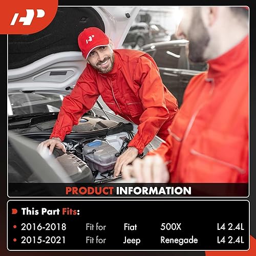 Miniatura 2 de A-Premium Compresor de aire acondicionado de CA con embrague compatible con Jeep Renegade 2015-2021 2.4L, Fiat 500X 2016-2018 1.4L 2.4L