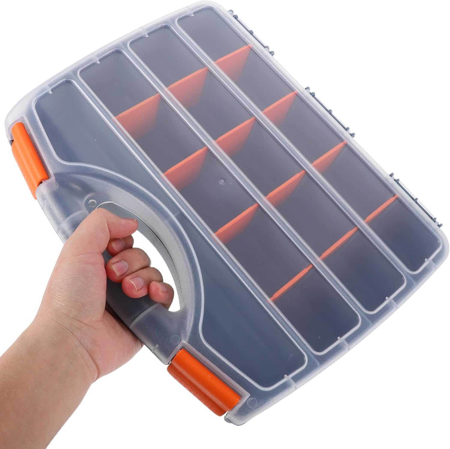 Portable Plastic Tool Organizer Box with Compartment Design for Easy Classification, Versatile Use, for Home and Office Storage of Small Parts, Screws, Nails, and Fishing