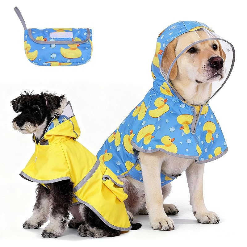 Capa de Chuva Reversível para Cães Pequenos com Capuz KOOLTAIL Tamanho S (2,3–6,8 kg)