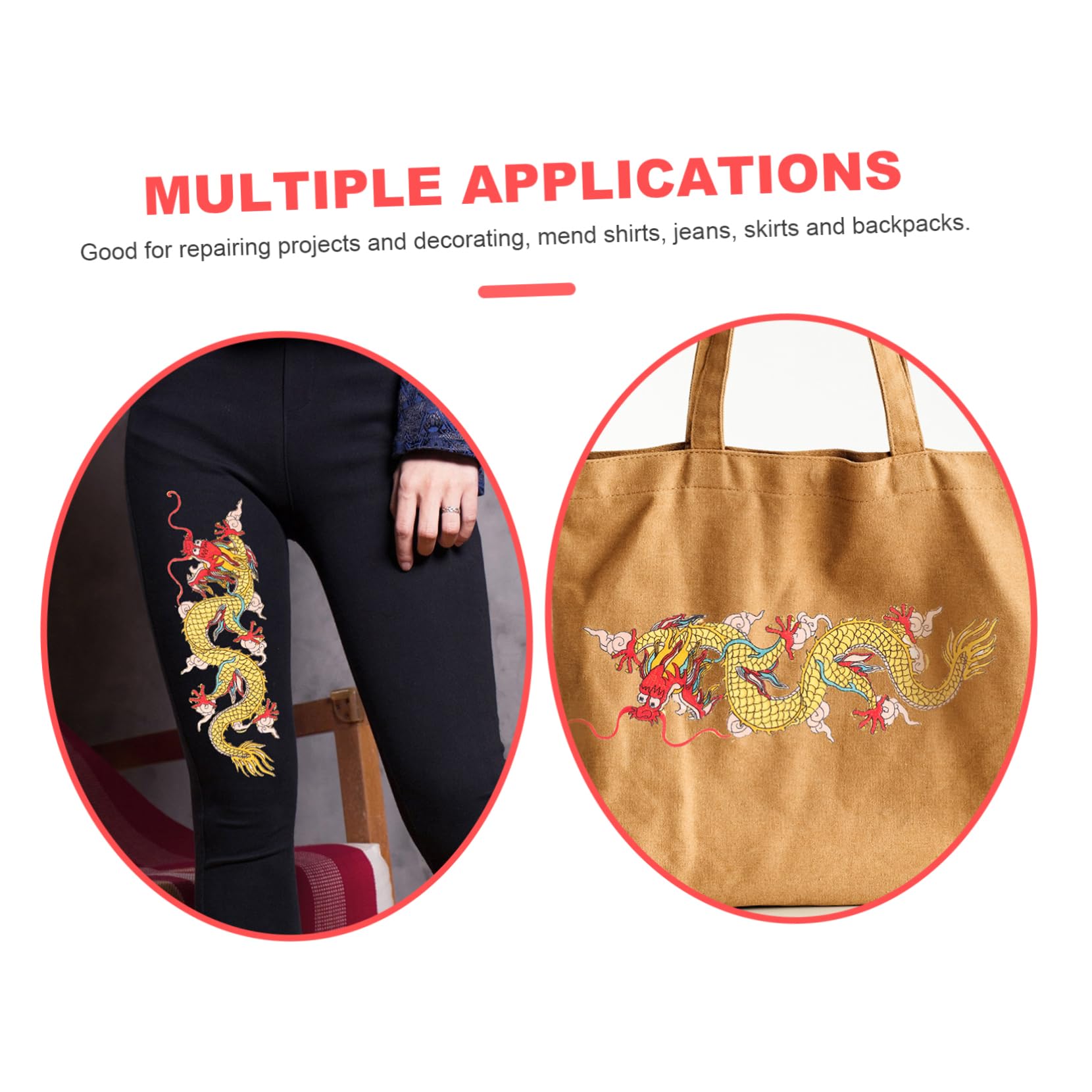TEHAUX 8pezzi Toppe Ricamate Per Abbigliamento e Decorazioni Per Jeans e Accessori Piccole Patches Termoadesive Per e Riparazioni
