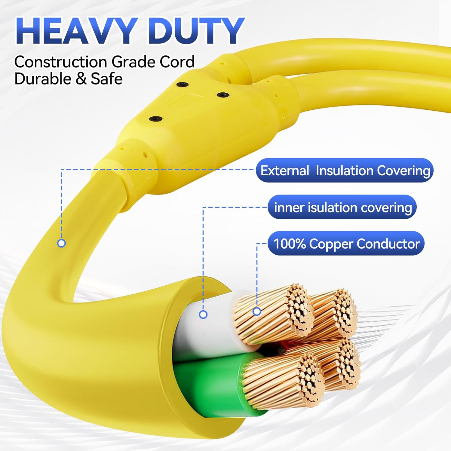50 Amp to 30 Amp and 15Amp RV Adapter Cord, NEMA 14-50P to TT-30R & 5-15R, 12 Inch Heavy-Duty STW Power 50Amp Y Splitter for RV Camping, Travel Trailer, Motorhome