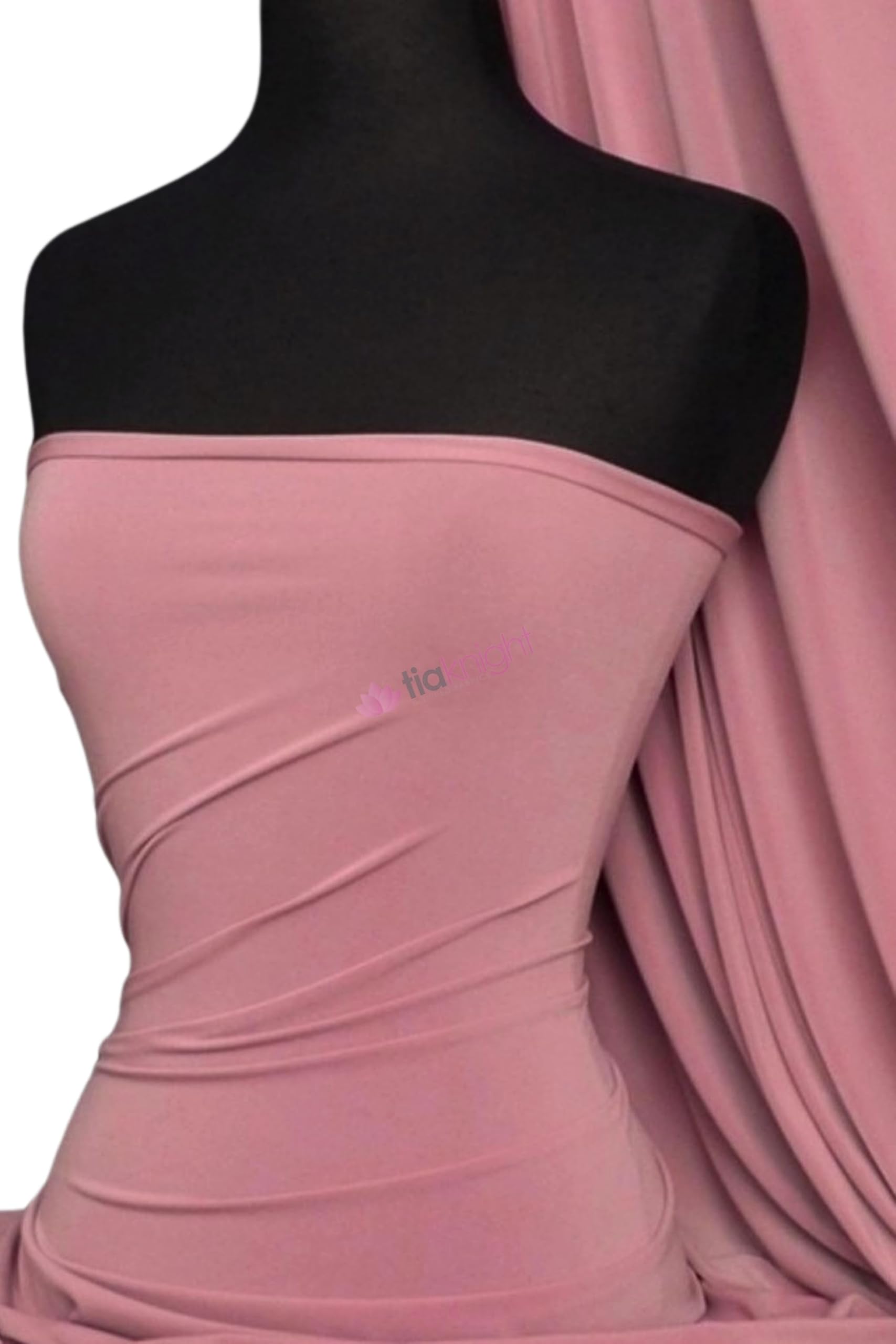 Premium Quality Silk Touch Jersey 4 Way Stretch Dressmaking Fabric Sold By The Metre 50+ Colours in Stock Same Day Dispatch By Tia Knight Dusky Pink