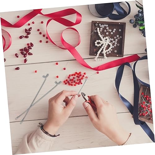 Miniatura 6 de EXCEART 10 Uds. Herramientas de aguja de cuentas Ganchos de ganchillo de cuentas de aguja artesanal de cuentas Gancho de ganchillo rebordear Aguja