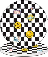 Vista 8 de Posavasos para Portavasos de Automóvil – Posavasos de cerámica absorbente con estampado de leopardo, posavasos de automóvil para portavasos