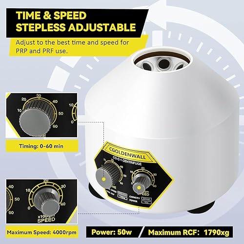 Miniatura 3 de CGOLDENWALL centrífuga eléctrica de la centrífuga de la centrífuga del laboratorio médico de la máquina de la centrífuga 800D Capacidad 0.7 fl oz x