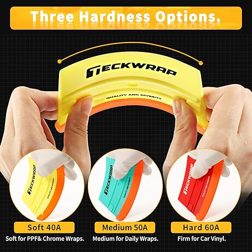 Vista 66 de Teckwrap - Escobilla de goma, fieltro y plástico de 4 pulgadas para calcomanías de vinilo para automóviles, herramienta de aplicación 1pcs Azul