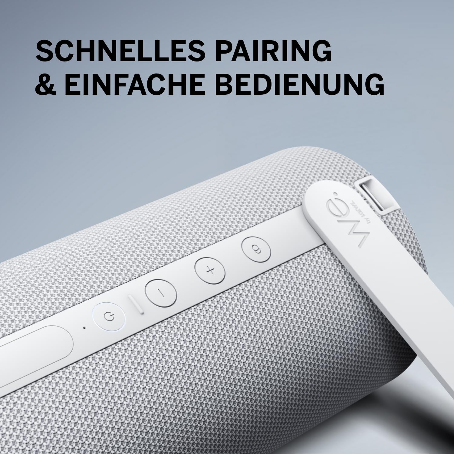 Loewe We. HEAR 2 Cool Grey, Bluetooth Lautsprecher, 60W, Wasserresistent, Tragbar, Aufladbar, 17h Lange Akku Laufzeit, für Outdoor und Indoor