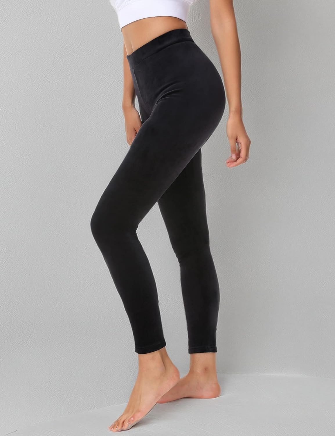 Dolcevida Women Cozy Velour Legging High Waist Buttery Soft Warm Velvet Stretch Seamless Yoga Pant - Image 7