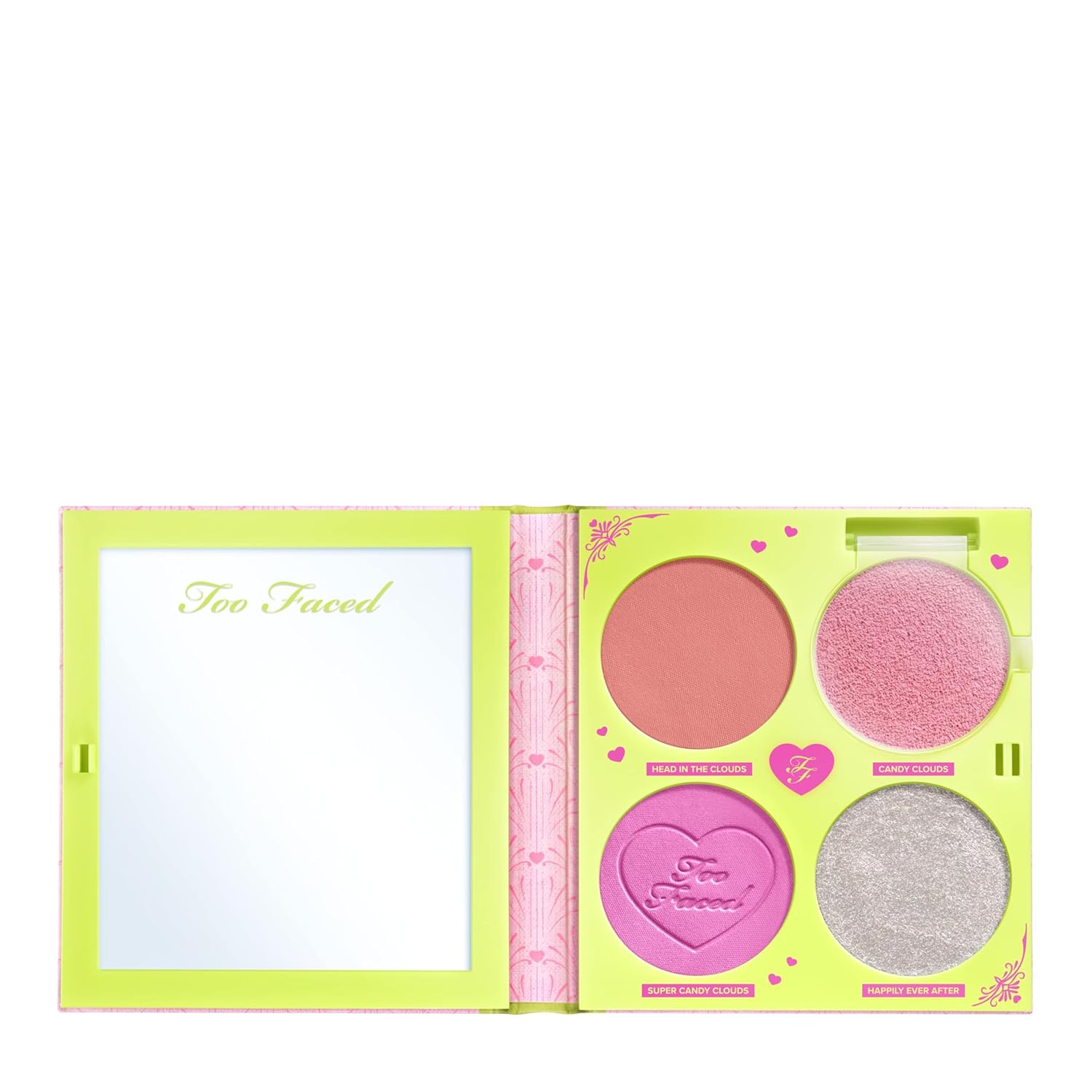 Too Faced Fairytale Crush Blush & Highlighter Set | Moon Crush Highlighter + Cloud Blush Face Palette Gift Set