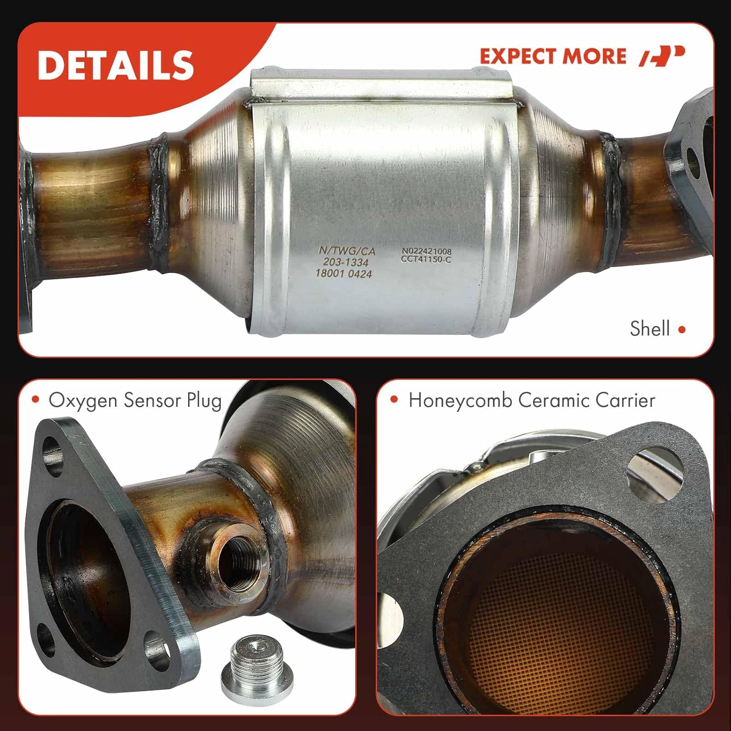 A-Premium Front Right Catalytic Converter with Gasket Kit Direct-Fit Compatible with Nissan Frontier 1999-2004, Xterra 2000-2004, 3.3L, E.P.A. Compliant
