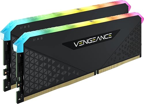 Corsair Vengeance RGB RS 16GB (2x8GB) DDR4 3200MHz C16 Desktop Memory (Dynamic RGB Lighting, Preset Lighting Profiles, Tight Response Times, Compatible with Intel & AMD 300/400/500 Series) Black - 12