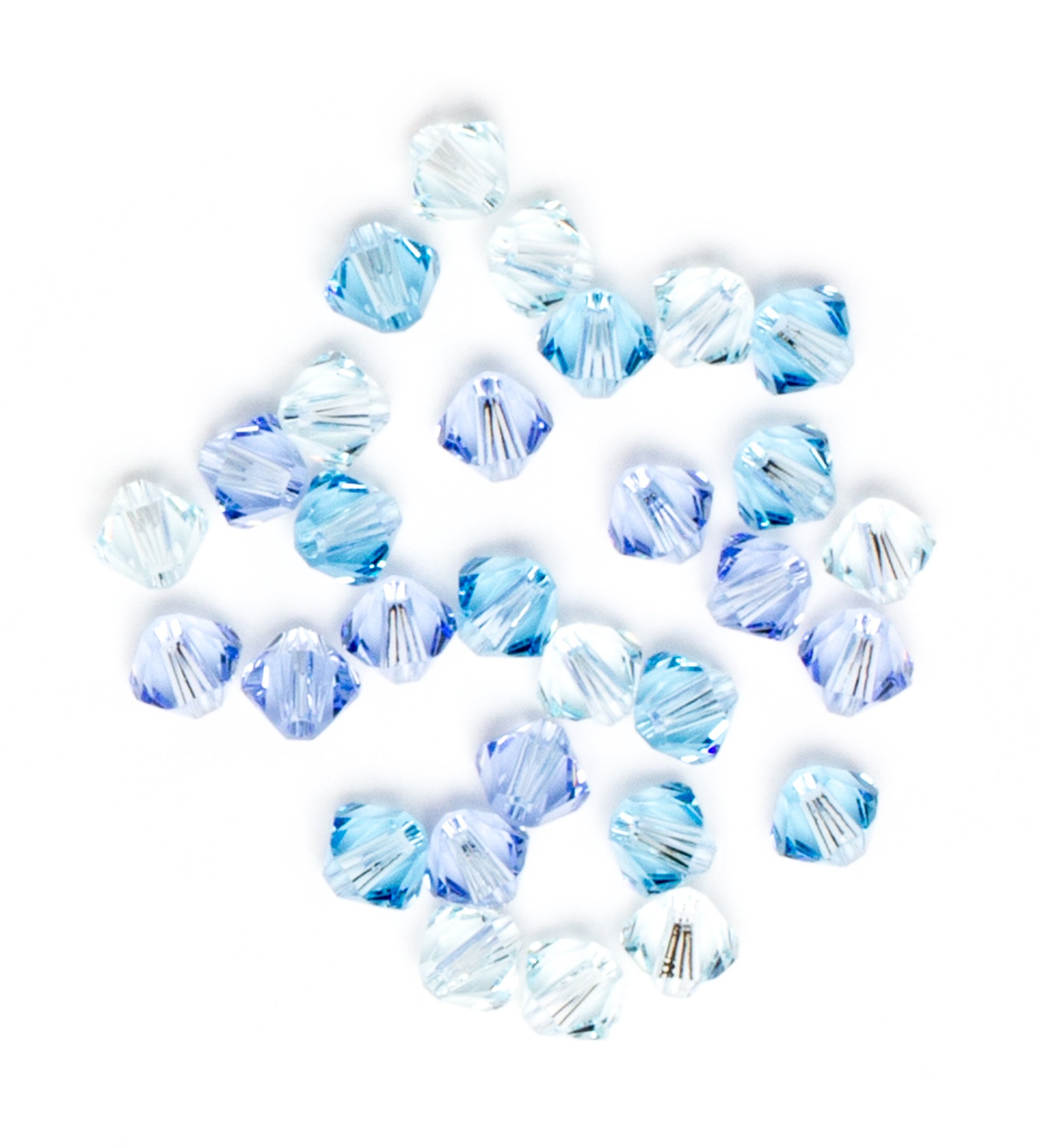 Swarovski - Create Your Style Bicone Crystal Mix Water 3 packages of 30 Piece (90 Total Crystals)