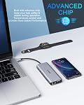 14 en 1 USB-C Station d'accueil - Dual Monitor Portable Dock avec 2 HDMI, VGA, 5 USB, SD/TF pour ordinateurs portables Dell/Surface/HP/Lenovo