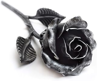 Rosa Eterna Hierro Forjado color Plata- Regalo exclusivo para ella para el Aniversario de Bodas, Sant Jordi, San Valentin, el día de la Madre, el Cumpleaños, la Navidad