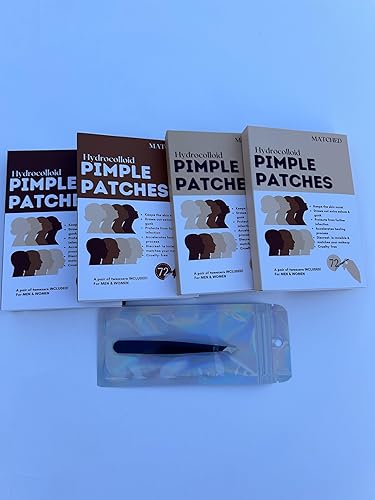 Miniatura 7 de Parches hidrocoloides a juego para espinillas - Parches invisibles para el acné para cara, 3 tamaños, 72 unidades (1 paquete), parches que coinciden