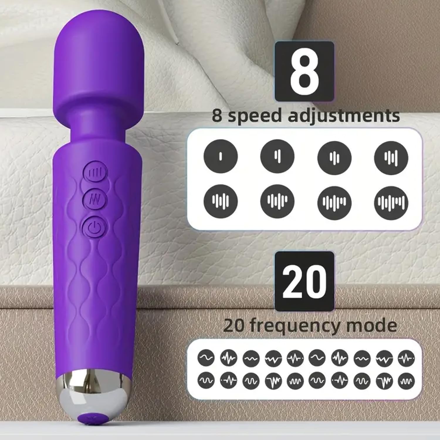 20 vibration patterns and 8 speed levels (multi -color) Objidium Personal Massage for Women's Recruitment Vibration Masor Machine 20 vibration patterns and 8 speed levels (multi -color) Objidium Personal Massage for Women's Recruitment Vibration Masor Machine