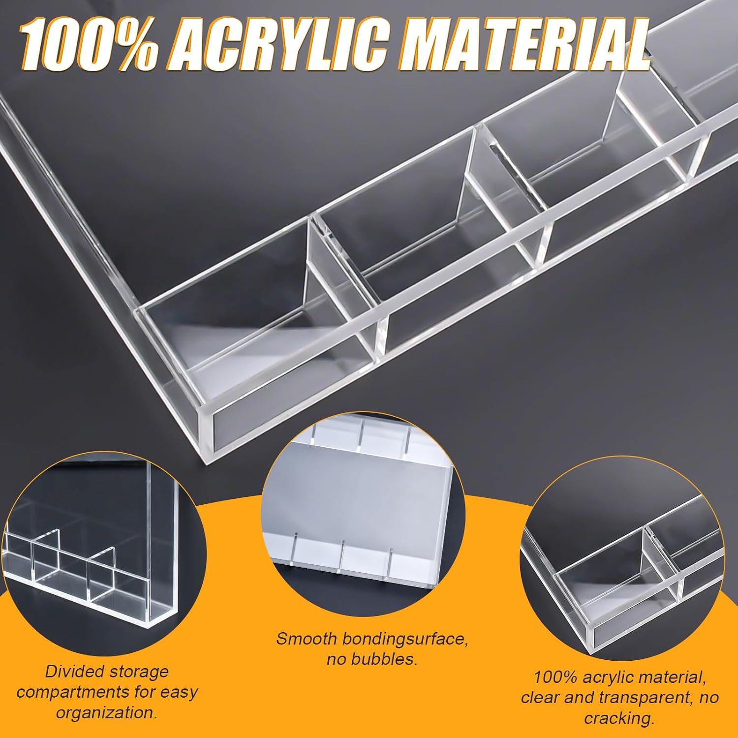 Acrylic Straw Holder for Cabinet Door with Adhesive and Stickers, Straws Organizer Tumbler Storage for Kitchen Cupboard, Straw Dispenser for Counter, White