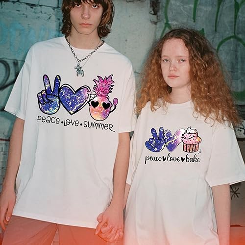 Miniatura 5 de Rollo de vinilo HTV con estampado de galaxia, 12 x 8 pies, vinilo de transferencia de calor con patrón de cristal, vinilo HTV para planchar en