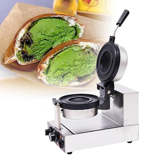 Ice Cream Brioche Hamburger Maker, Panini Press Machine Non-stick Plates