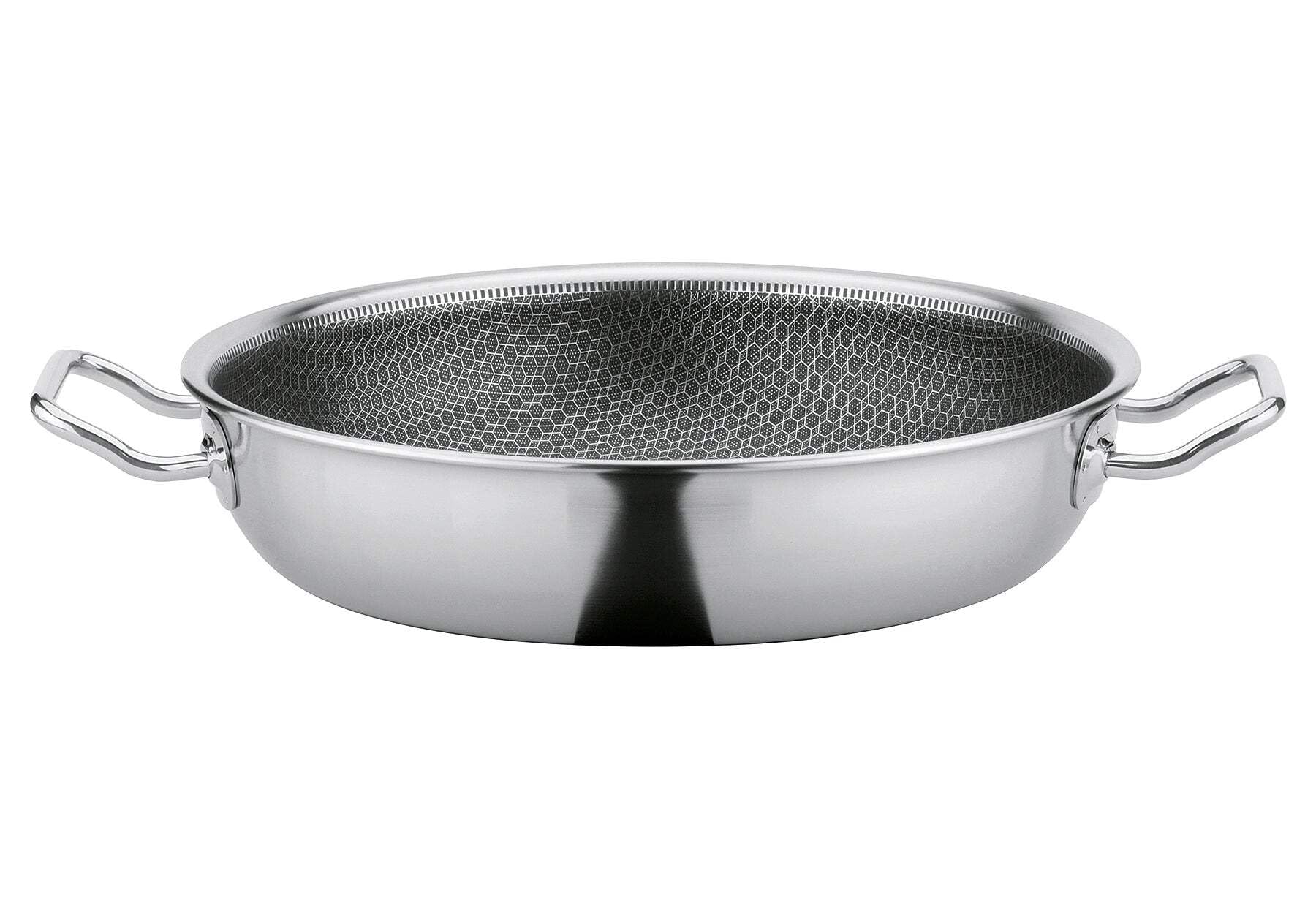 Spring Vulcano Cut Resist PURE Ø 28 cm, acciaio inossidabile, rivestimento antiaderente, 100% privo di PFAS, adatto a induzione, 5 strati, resistente ai graffi, forno