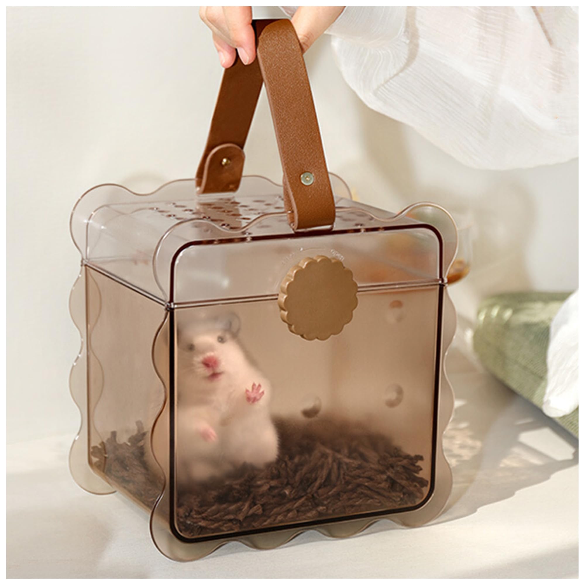 Amazon.co.jp: ハムスター ケージキャリー 広いスペース20*16*20CM