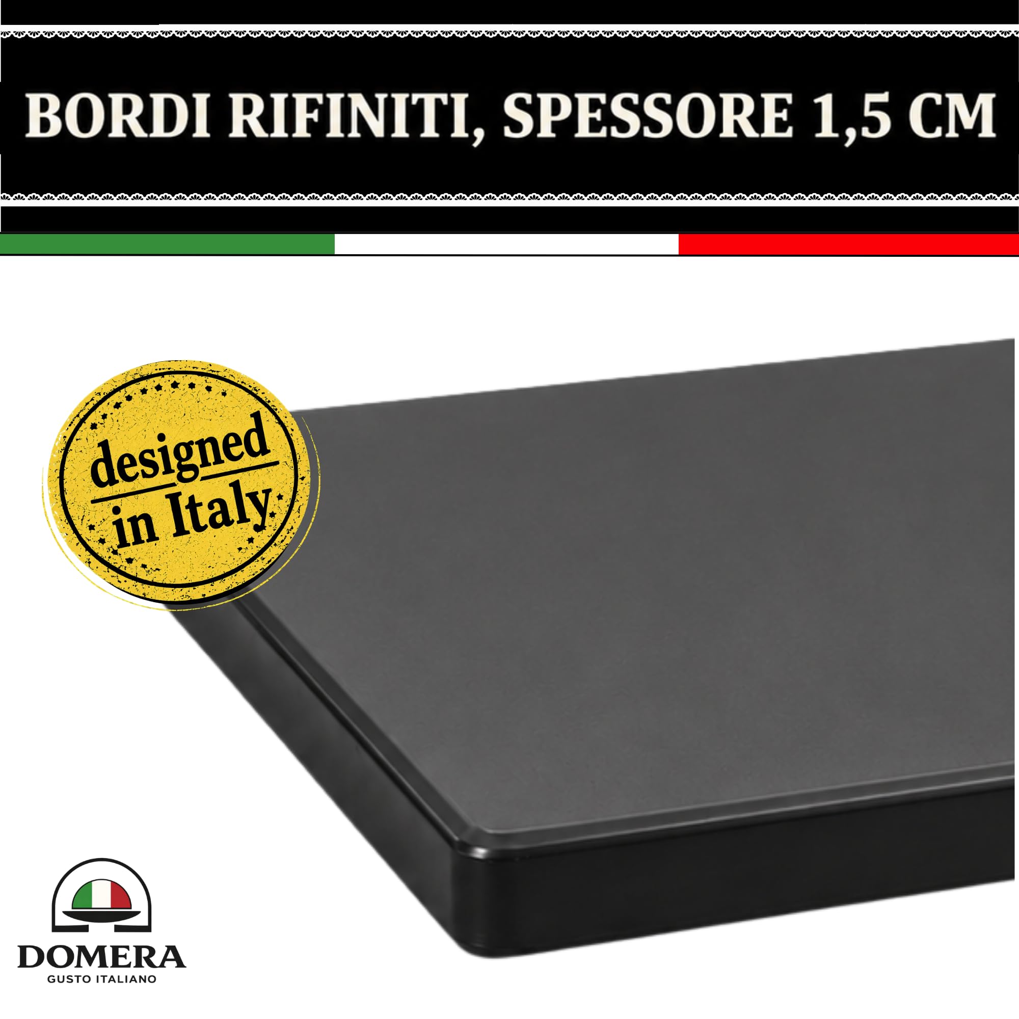 Domera - Pietra Refrattaria per Pizza - Antiaderente - Pietra Refrattaria per Barbecue in Cordierite + Pala in Legno Per Pizza Carne Pesce e Verdure Fino a 900° - 38x30 cm