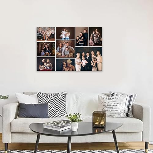 Miniatura 2 de DOARTDO Impresiones en lienzo personalizadas con tus fotos, collage personalizado de arte de pared para familia, boda, bebé, mascota, perro, marco