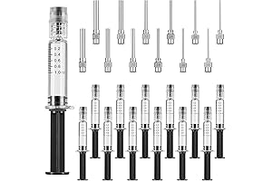 24 Pieces 1ml Borosilicate Glass Syringes Set