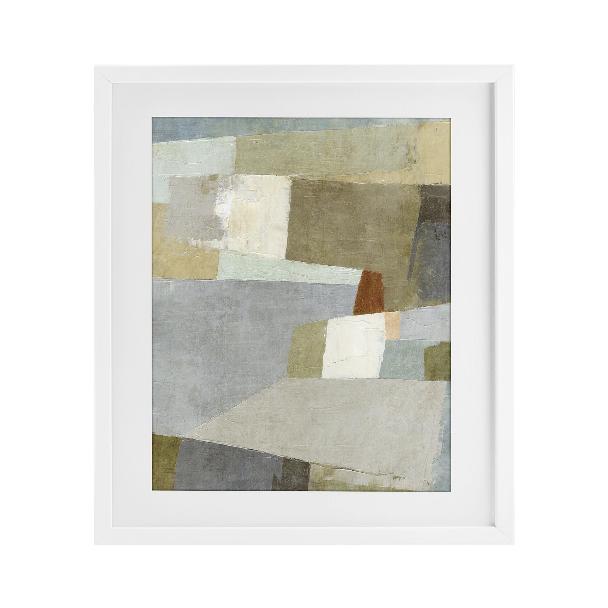 'Causeway Neutral Geometrics'| Framed Print Under Glass