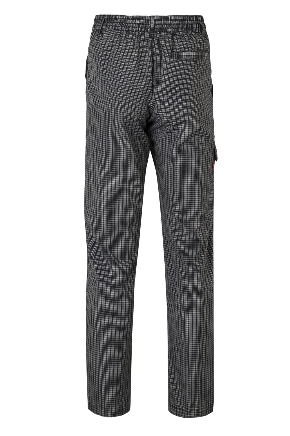 VELILLA Unisex Pantalón De Cocina a Cuadros Multibolsillos Chefs Trousers
