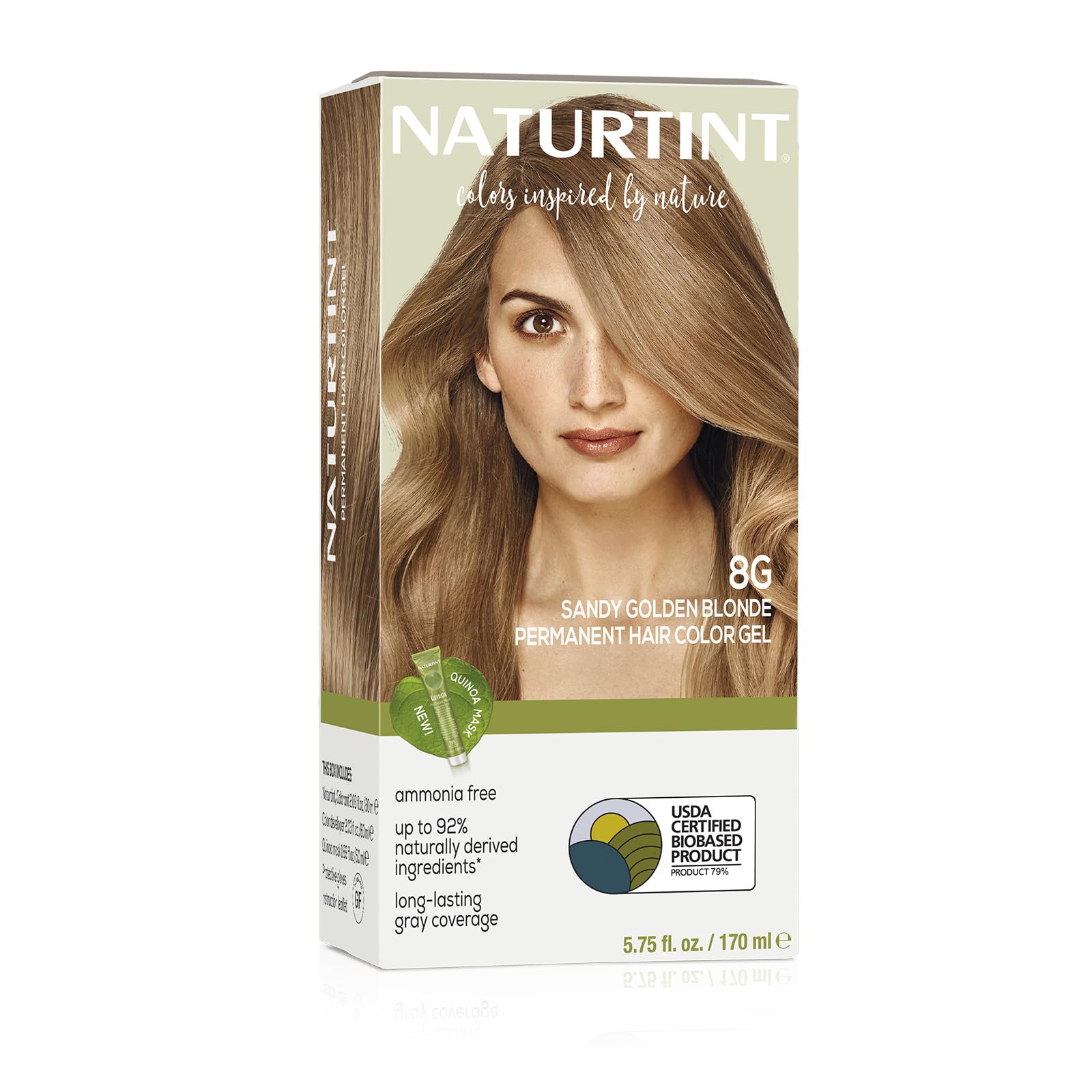 Hair Color-8G/Sand Golden Blonde Naturtint 5.6 oz
