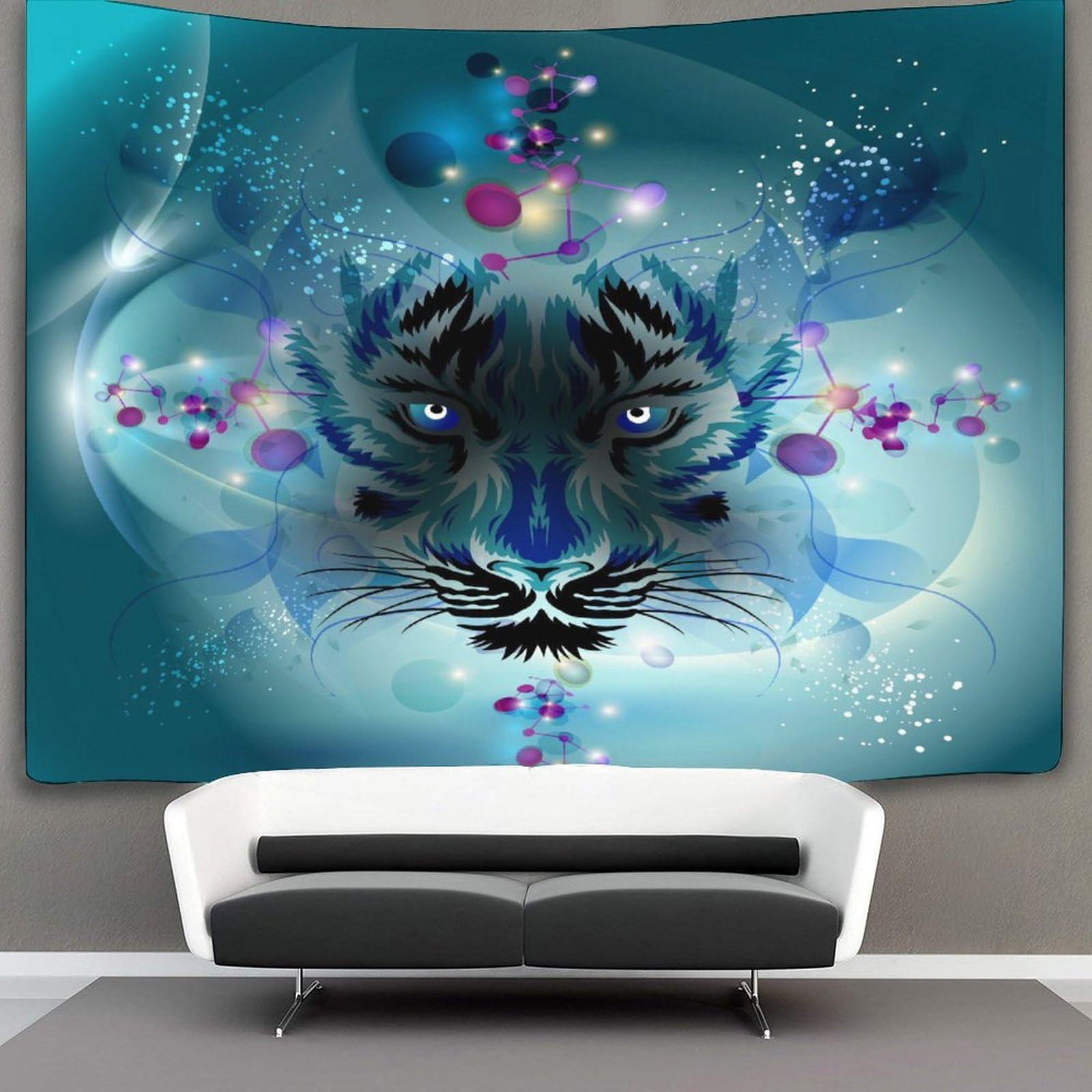 kaiyun Mystic Tiger Tapestry,Animal Wall Art Aesthetic Home Decoration for Living Room Dorm 180cmx230cm