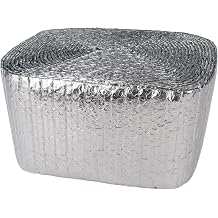 Klmnop Double Bubble Reflective Foil Insulation6 in x 50 FT, Pipe Insulated Wrap, Self-Adhesive Duct Wrap Insulation for Ac Pipe, AC Hose, Weatherproof Attics, Windows, GaragesSilver