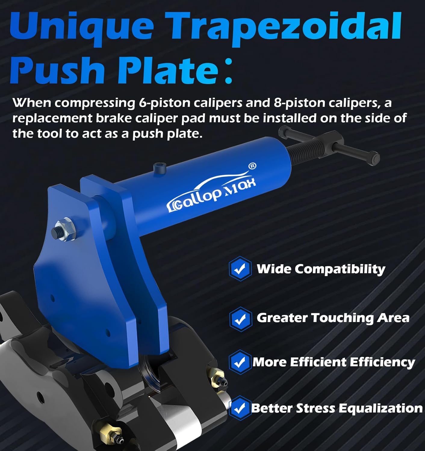 Multi Piston Brake Caliper Compression Tool Brake Caliper Press Tool Heavy Duty Brake Pad Spreader Tool, Patented