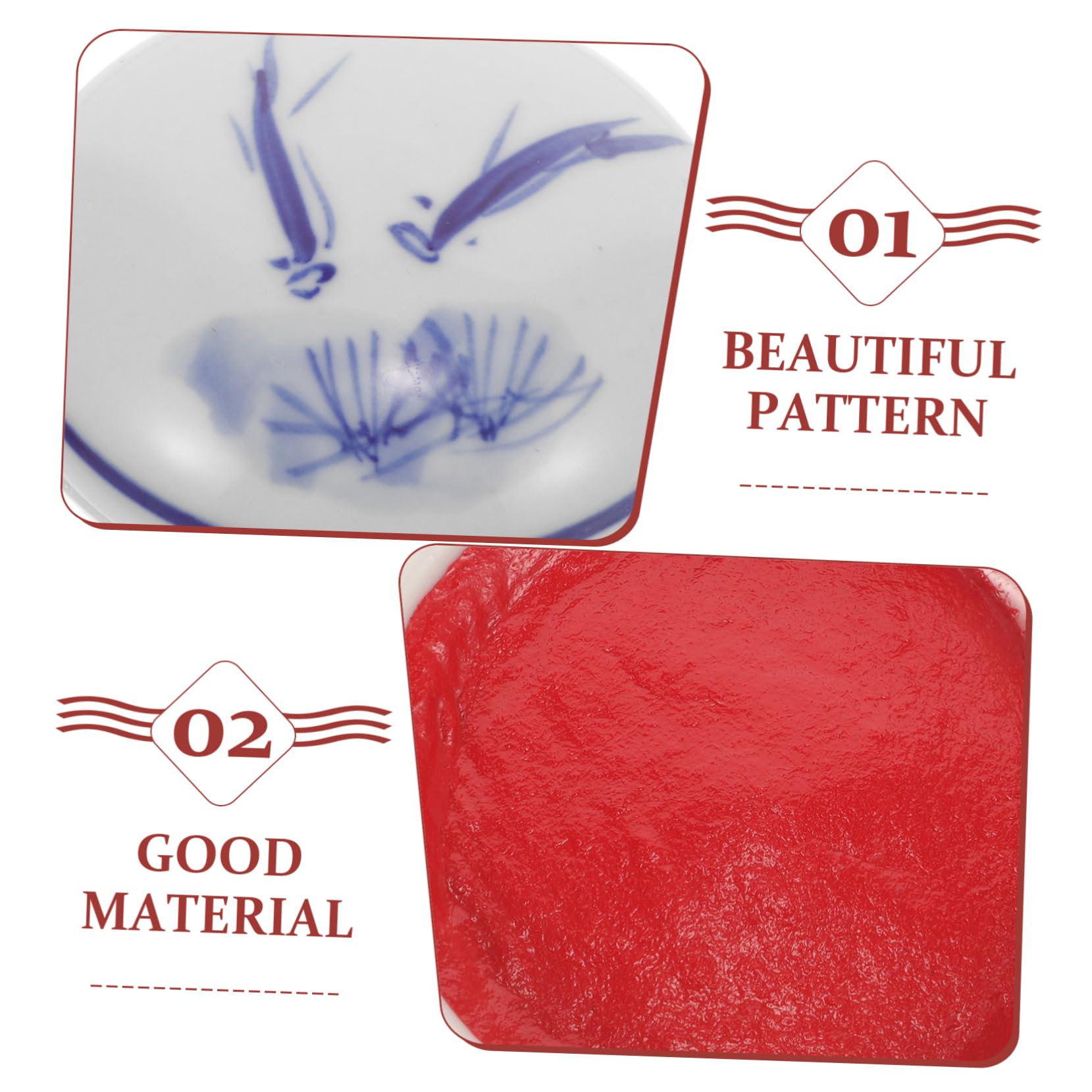 Gadpiparty 5 Stück Stempelkissen Einfügen Kalligraphie Malen Malerei Zeichnung Pads Kalligrafie-Angebot Malutensilien Keramik