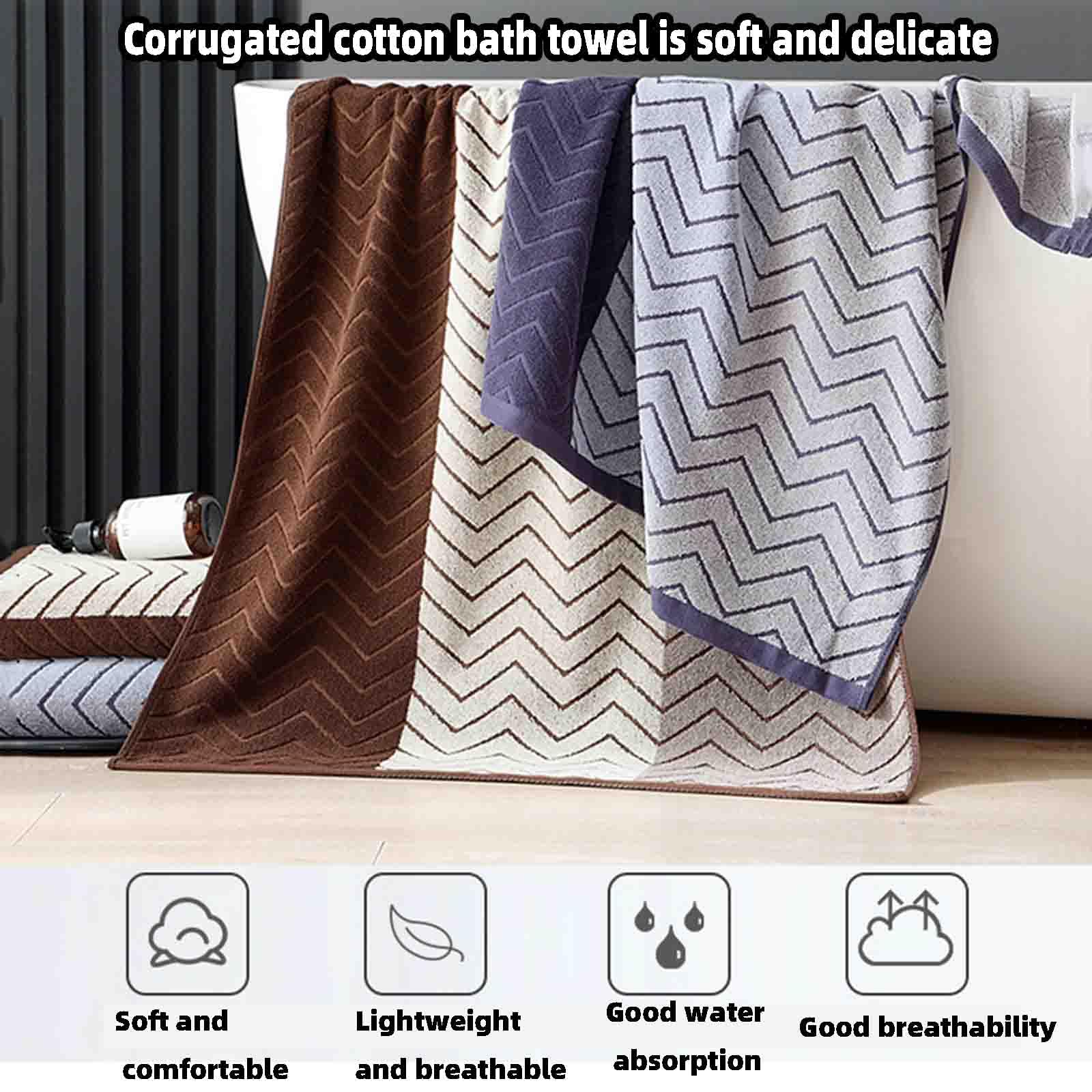 JUSHZ Mikrofaser Badetuch Strandtuch Duschtücher Badetücherbeach Towel Badehandtuch Strandtücher Strandhandtuch Handtücher Frottee Struktur Herren Baumwolle Weich Bequem Für Paare (140x70cm,Brown)