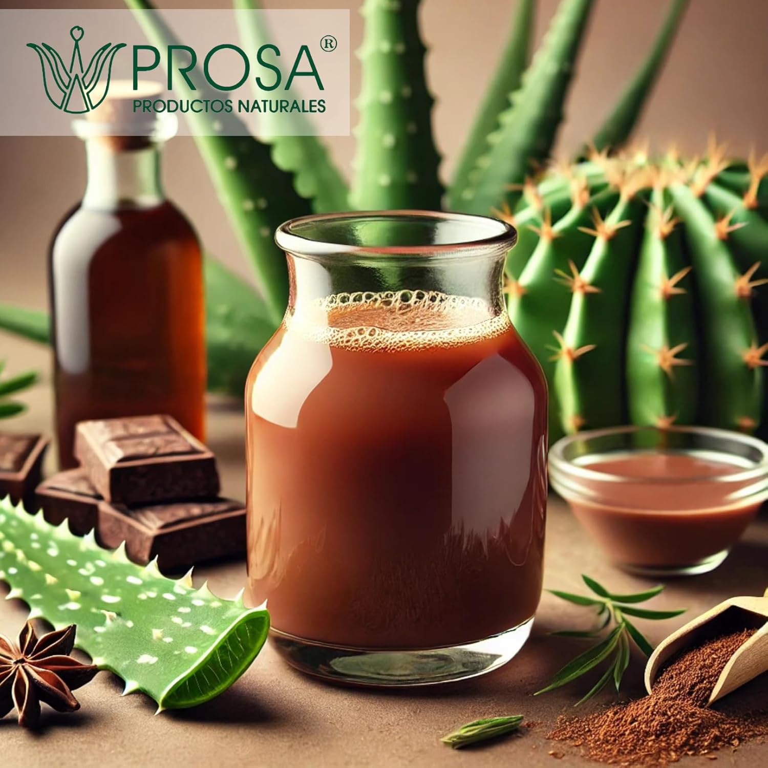 YERBERO - PROSA Aloe Vera, Nopal Cactus, and Cuachalalate Herbal Supplement – 33.8 fl oz (1.05 qt / 1L) – with Vitamin C for Digestive & Immune Support