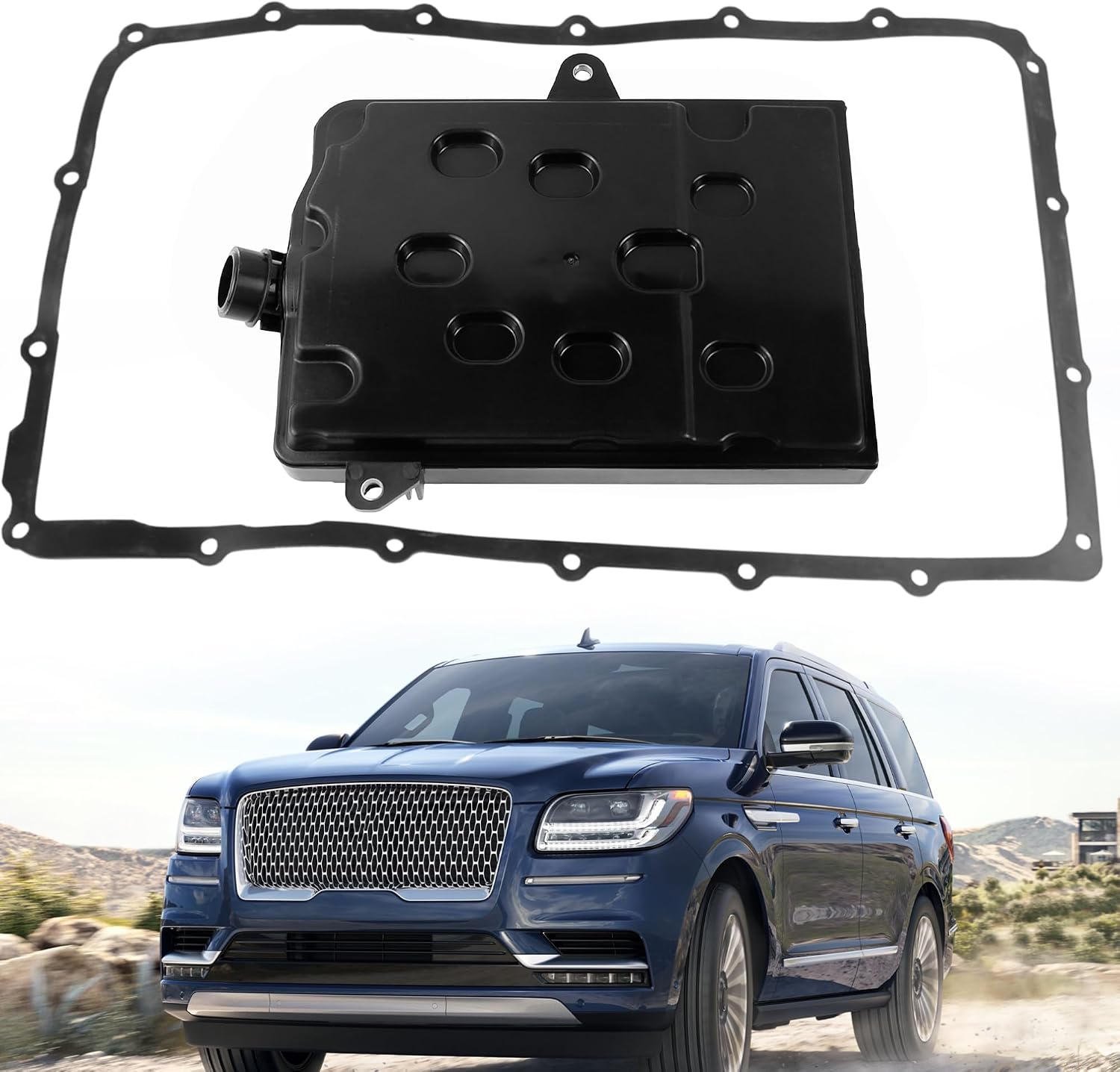 10R80 Ten Speed Automatic Transmission Filter Oil Pan Gasket Kit Compatible With 2017-2024 Ford Expedition Explorer F-150 Mustang Ranger Lincoln Navigator Replaces HL3Z7A098A L1MZ7A098A