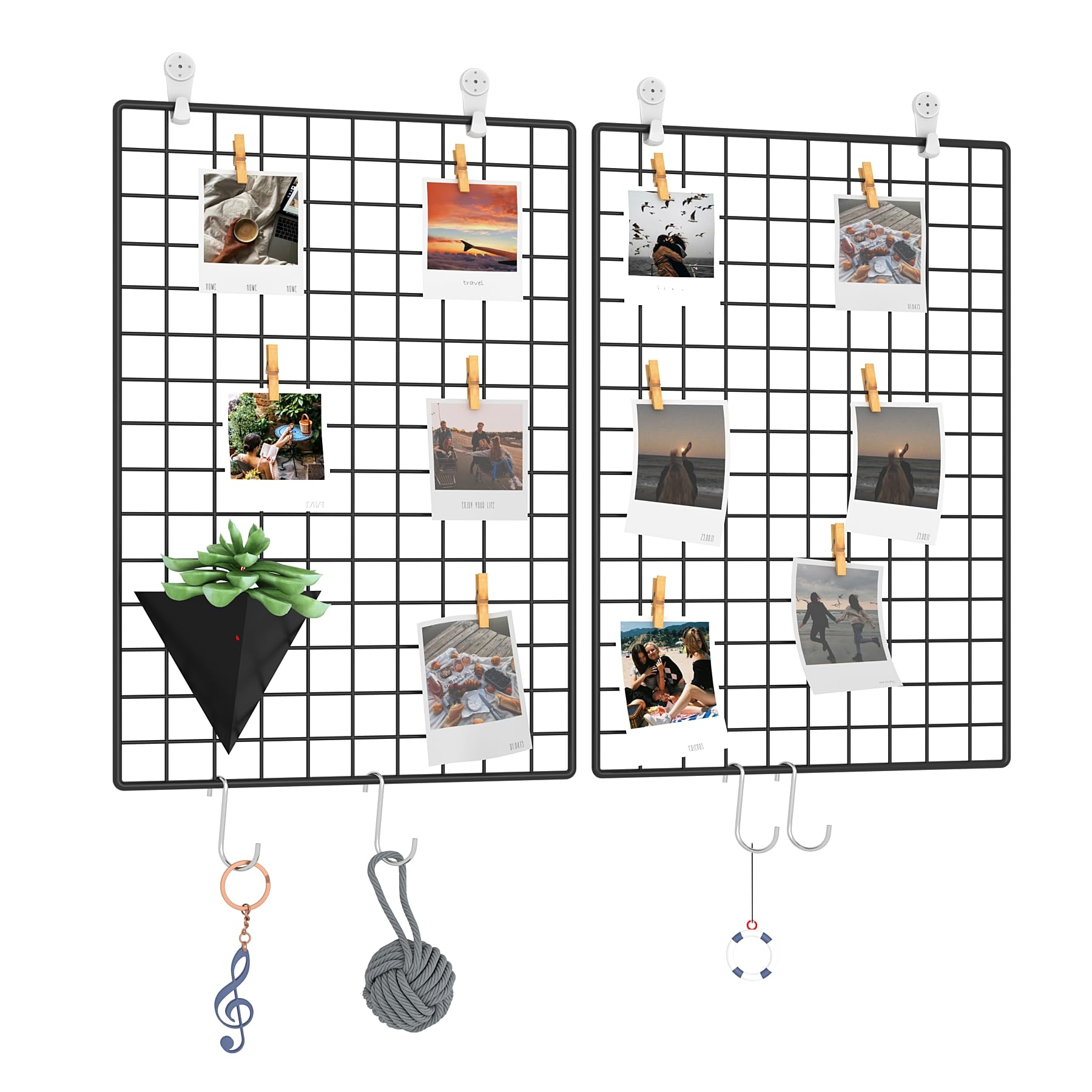 Expositores fotográficos de pared para decorar el salón con recuerdos y notas