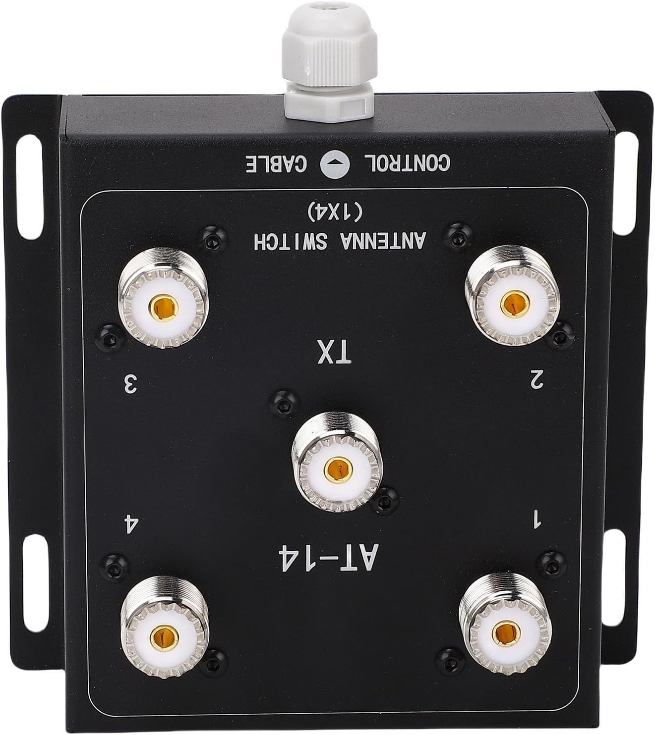 Marhynchus 4 Way Coaxial Remote Antenna Switch 4-Way Coaxial Remote Antenna Switch 4-Way Antenna Switch with SO-239 Connector for 1.8-60MHz 50ohm 500W PEP +12V Control Voltage