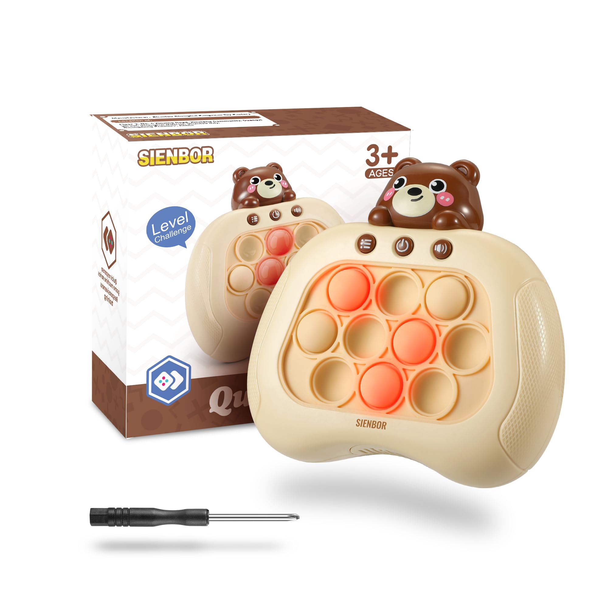 Quick Push Game Console ,4 Modes Games, A Toy Game Machine That Exercises Reaction Ability and Improves Concentration |Teens Boys & Girls Ages 3-12 Years Old & Up