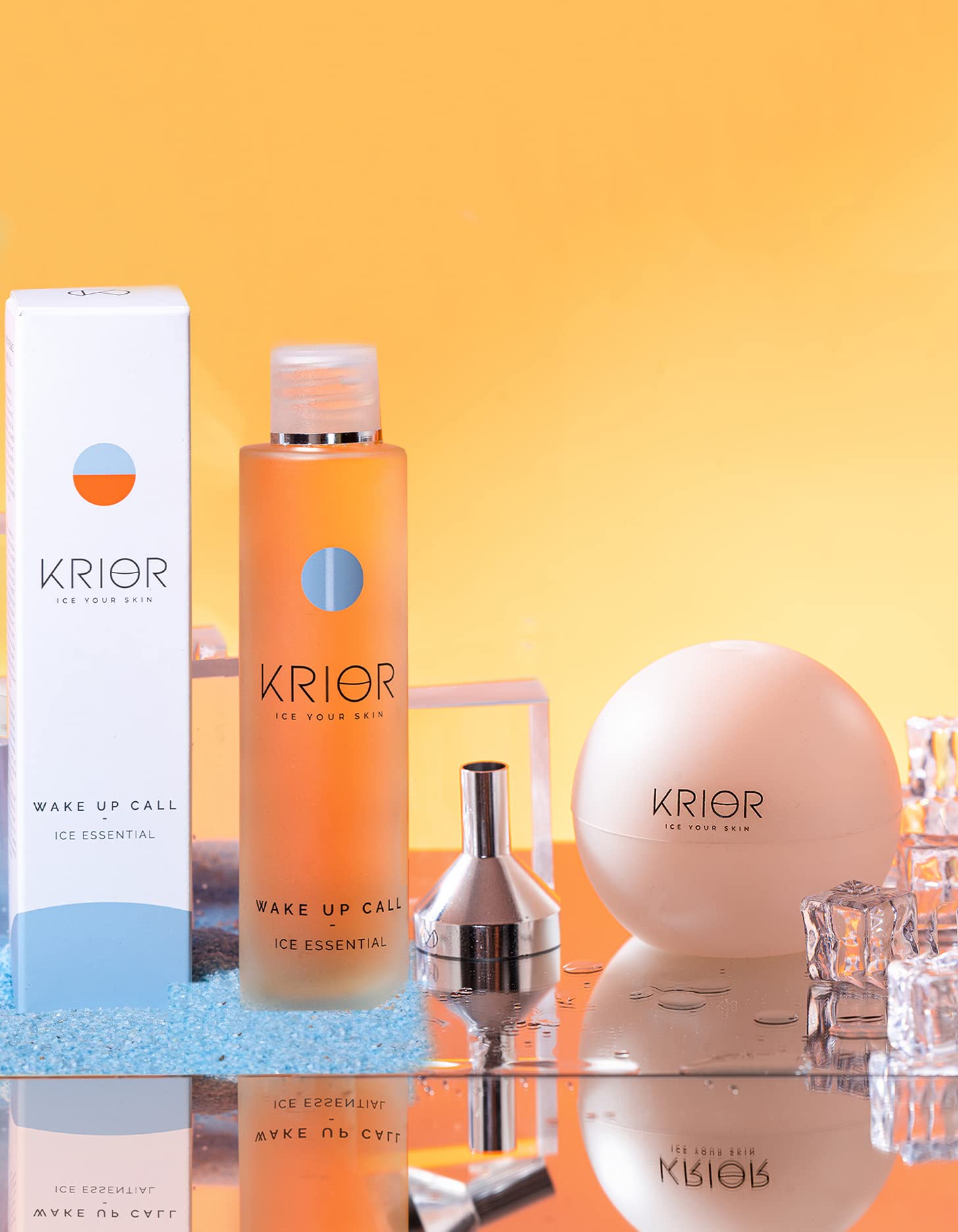 Skin Icing Starter Set, Ice Ball Skincare Set mit Reforcyl, Vitamin C & Hyaluron Serum Made in Germany, Luxus Gesichtspflege Ritual gegen Schwellungen & für Glow, Beauty Set für Frauen & Herren