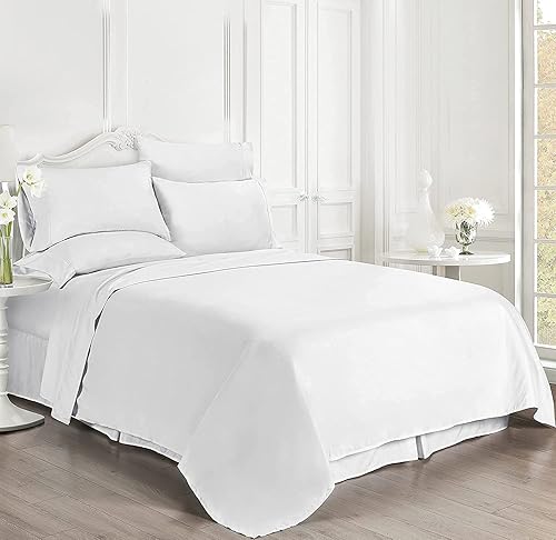 British-Linen Cool & Breatheable - Juego de sábanas de bambú 100% orgánico, 6 piezas, lujosa y suave como la mantequilla, sábana bajera de 18