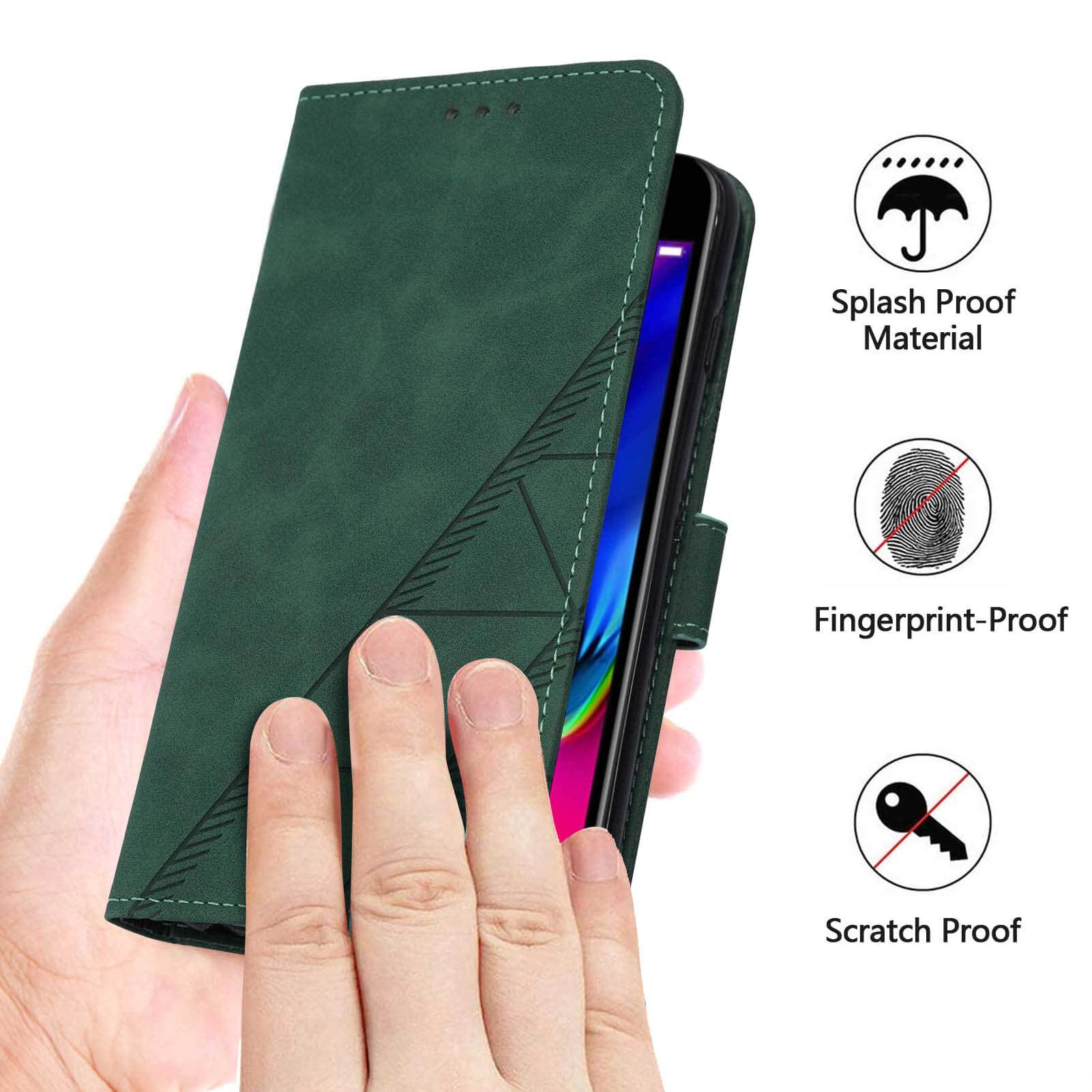Étui Portefeuille IPhone SE 2020/8/7 – Cuir PU Relief Papillon – Avec Béquille, Portes Cartes Et Dragonne Amovible (Bleu)