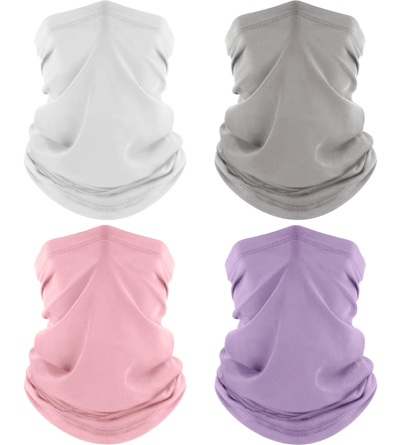 ROXUN 4 Stück Schlauchschal Atmungsaktive multifunktionstuch Gesichtsmaske | Ideal zum Wandern, Atmungsaktiv kühlendes Material, UV Wind Staub Schutz, 95% Polyester 5% Elastan
